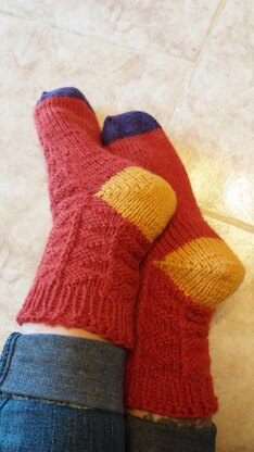 Pumpkin Scrappy Socks