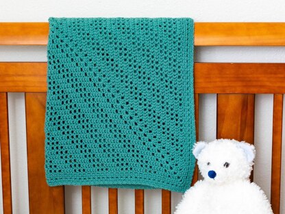 New Day Filet Crochet Baby Blanket