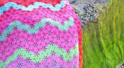 Rising Sun Crochet Blanket