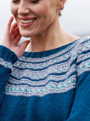 Adele Women’s Slipstitch Yoke Jumper By Sarah Hatton in West Yorkshire Spinners - WYS1000275 - Downloadable PDF