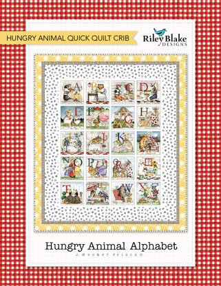 Riley Blake Hungry Animal Quick Quilt Crib - Downloadable PDF