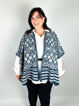 GeoChic crochet cape