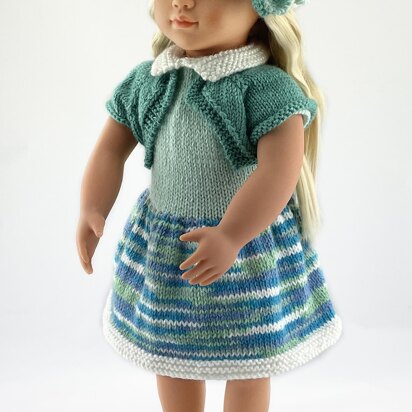 Dolls clothes knitting pattern for 18 inch dolls - 19096