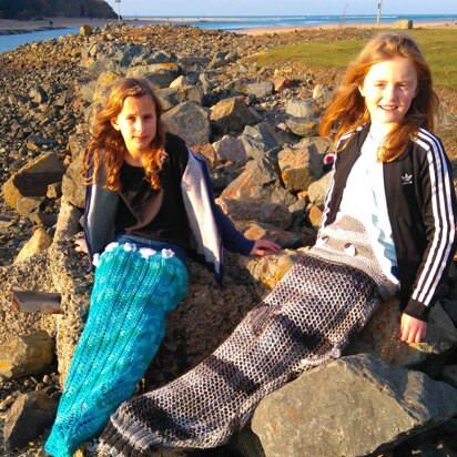 Mermaid and shark tail sleeping bag or snuggle sack