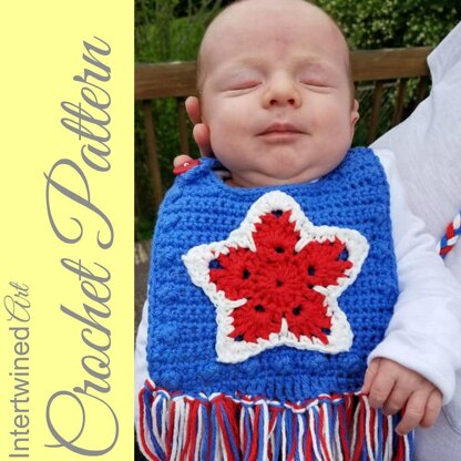 Star Spangled Boho Baby Bib