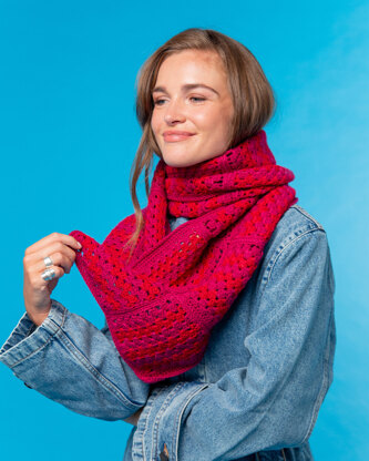 Paintbox Yarns Giddy Granny Stitch Scarf PDF (Free)