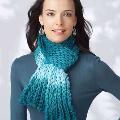 Brisbane Scarf in Lion Brand Wool-Ease Thick & Quick - 90619G, Knitting  Patterns