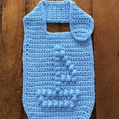 Baby Bib with Bobble Stitch Boat