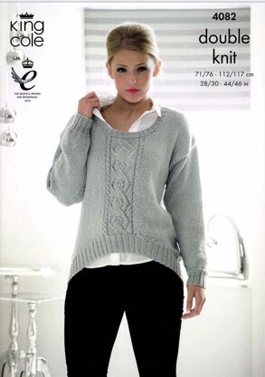 Sweater and Cardigan in King Cole Glitz DK  - 4082