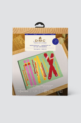 DMC Colorful Skis Tapestry Kit - 20 x 21 cm