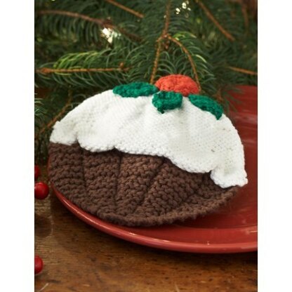 Christmas Pudding Dishcloth in Lily Sugar 'n Cream Solids
