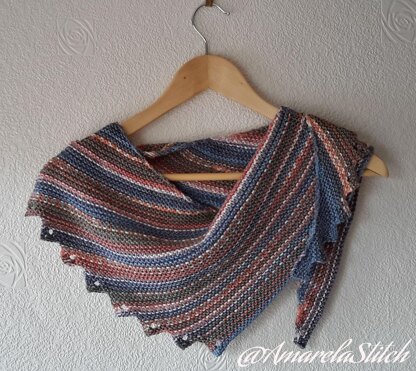 Asymmetric Saw Shawl