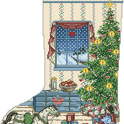 North Woods Christmas Heirloom Stocking - PDF