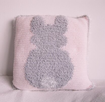 Fluffy Bunny Cushion Cover
