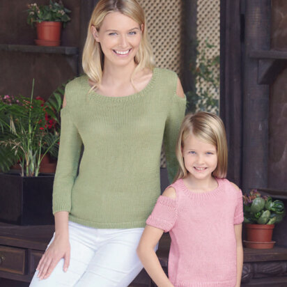 Tops in Sirdar Summer Linen DK - 8136 - Downloadable PDF