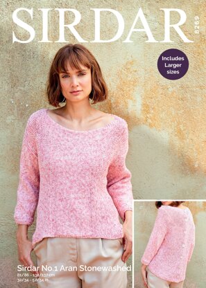 Top in Sirdar No.1 Aran Stonewash - 8269 - Downloadable PDF