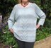 Raglan Sweater with Bobble Panels