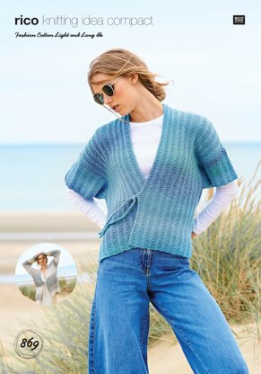 Jackets in Rico Fashion Cotton Light & Long DK - 869Q - Downloadable PDF