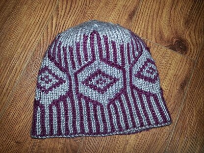 Double Knit Diamond Hat