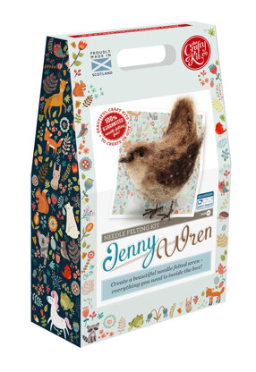 The Crafty Kit Company Jenny Wren Needle Felting Kit - 140 x 240 x 65mm