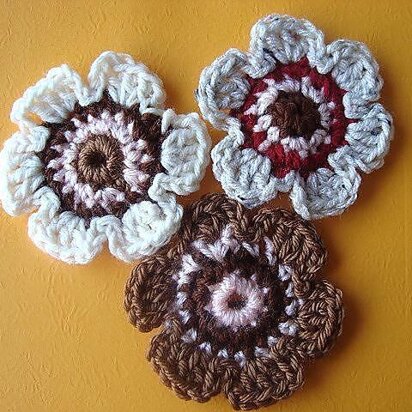 633-F, CROCHET FLOWER