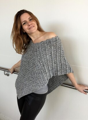 Crochet Poncho Pattern: Two Rectangles Wrapcho