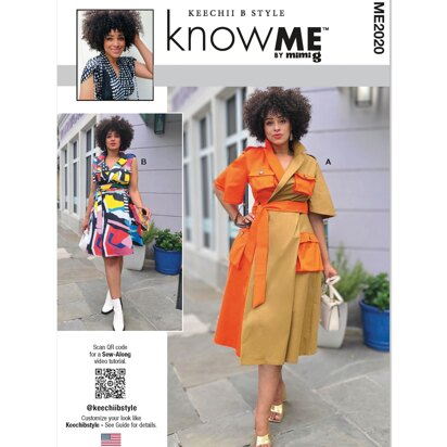 Know Me Misses' and Women's Wrap Dress With Belt by Keechii B Style ME2020 - Sewing Pattern