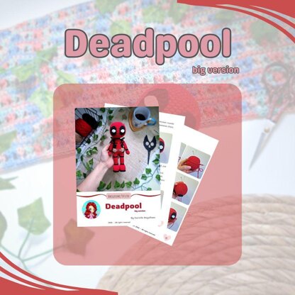 Deadpool amigurumi pattern (big version)