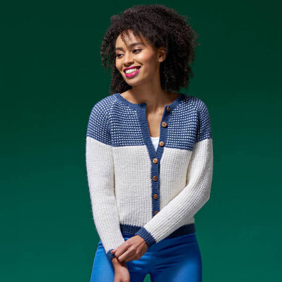 Abi Ribbed Raglan Cardigan in West Yorkshire Spinners ColourLab - DBP0149 - Downloadable PDF
