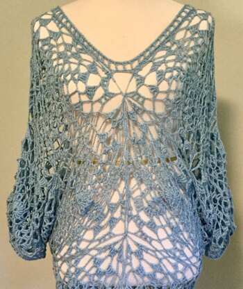 Batwing Drop Sleeve V-Neck Tunic Top