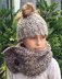 Messy Bun Hat Neck Warmer Set - Aislyn Set