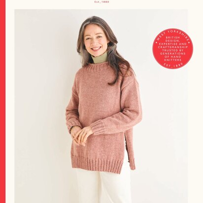 Side slit Jumper in Sirdar Saltaire - 10177 - Downloadable PDF