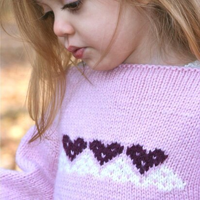 Pink Heart Baby Sweater