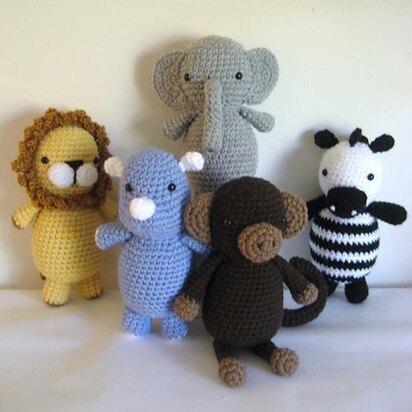 Safari Animals Amigurumi Pattern Set