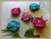 4 Petals Crochet Flower Pattern Applique For Christmas Valentine