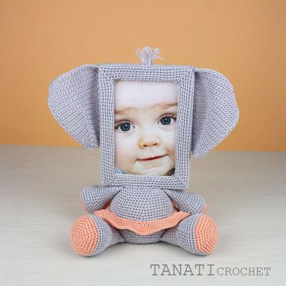 Crochet Pattern of Photo Frame ELEPHANT