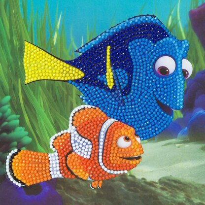 Crystal Art Dory and Marlin, 18x18cm Card Diamond Painting Kit