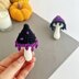 Mushrooms no sew crochet pattern Amigurumi mushroom keychain charm Halloween ornament Car mirror hanger Keyring crochet bag charm