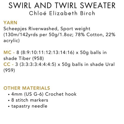 Swirl and Twirl beginner crochet Sweater