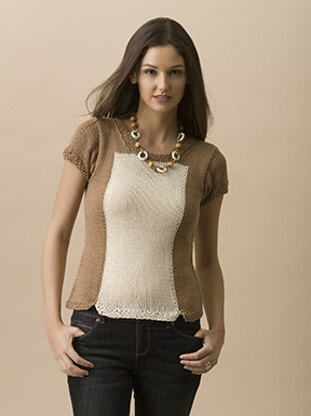 Fair Weather Tee - Top Knitting Pattern for Women in Tahki Yarns Cotton Classic