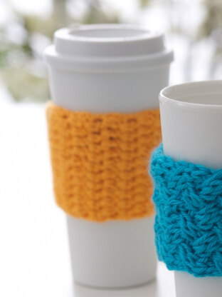 Coffee-on-the-go Crochet Cozy in Caron Simply Soft - Downloadable PDF