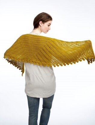 Slice of Nice Shawl in Bernat Satin Sparkle - Downloadable PDF