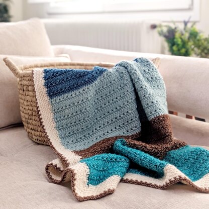 Textured Color Block Baby Blanket