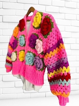 Rose Crochet Cardigan