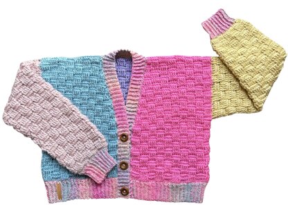 Woven Meadow [Adults Basket Weave stitch cardigan]