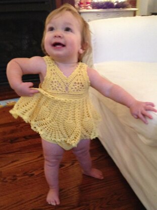 Baby Girl Sundress with Attached Romper