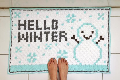 Hello Winter Bath Mat