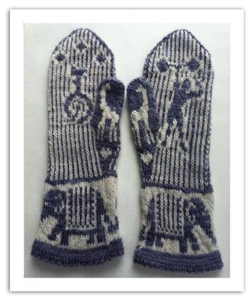 Retro Circus Mittens