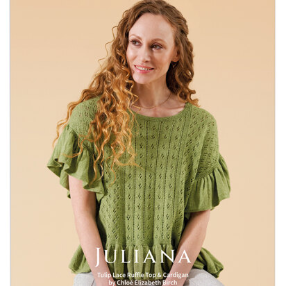 Juliana Tulip Lace Ruffle Cardigan & Top in West Yorkshire Spinners Exquisite Lace - DBP0273 - Downloadable PDF