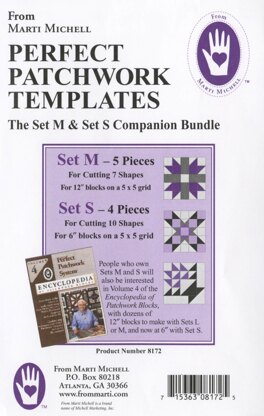 Marti Michell Set S And M Five Patch Combined Quilting Template